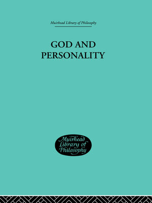 cover image of God and Personality